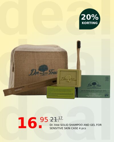 Dr. tree SOLID SHAMPOO AND GEL FOR SENSITIVE SKIN CASE 4 pcs