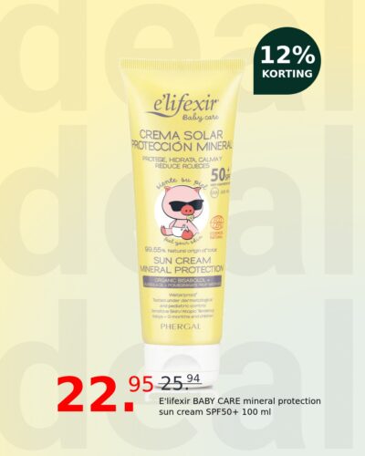 E'lifexir BABY CARE mineral protection sun cream SPF50+ 100 ml