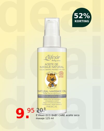E'lifexir ECO BABY CARE aceite seco masaje 125 ml