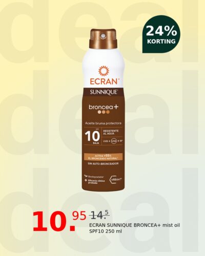 ECRAN SUNNIQUE BRONCEA+ mist oil SPF10 250 ml
