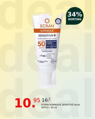 ECRAN SUNNIQUE SENSITIVE facial SPF50+ 50 ml
