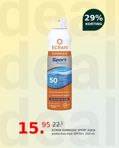 ECRAN SUNNIQUE SPORT AQUA protective mist SPF50+ 250 ml