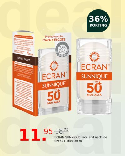 ECRAN SUNNIQUE face and neckline SPF50+ stick 30 ml