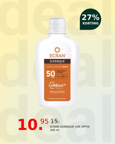 ECRAN SUNNIQUE milk SPF50 200 ml