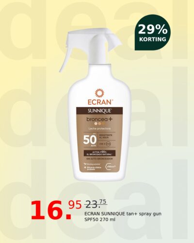 ECRAN SUNNIQUE tan+ spray gun SPF50 270 ml