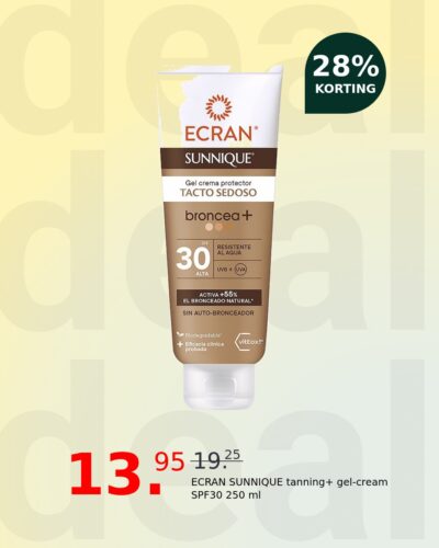 ECRAN SUNNIQUE tanning+ gel-cream SPF30 250 ml