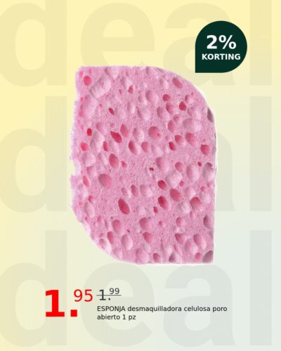 ESPONJA desmaquilladora celulosa poro abierto 1 pz