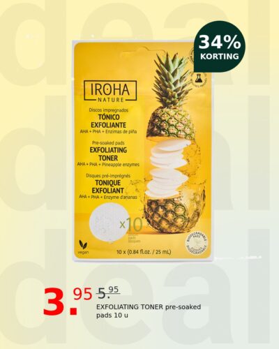 EXFOLIATING TONER pre-soaked pads 10 u