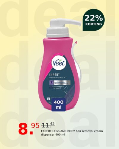 EXPERT LEGS AND BODY hair removal cream dispenser 400 ml