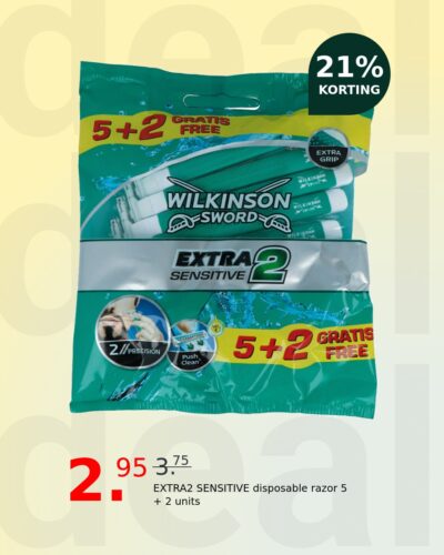 EXTRA2 SENSITIVE disposable razor 5 + 2 units