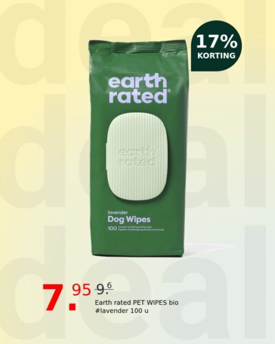 Earth rated PET WIPES bio #lavender 100 u