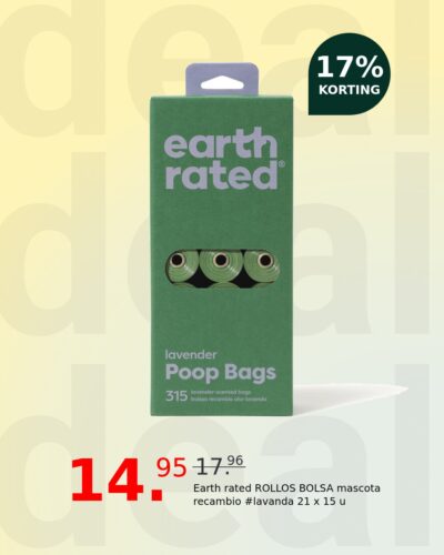 Earth rated ROLLOS BOLSA mascota recambio #lavanda 21 x 15 u
