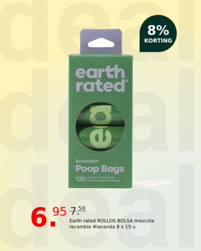 Earth rated ROLLOS BOLSA mascota recambio #lavanda 8 x 15 u