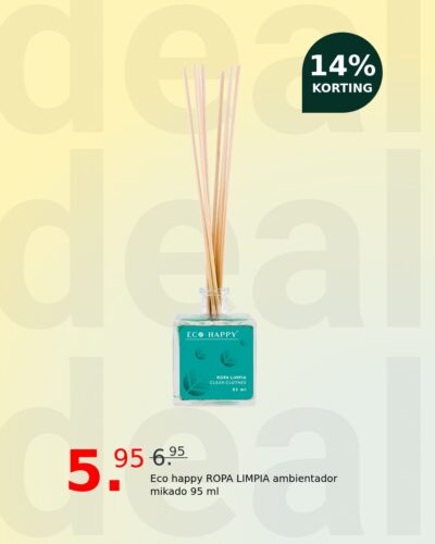 Eco happy ROPA LIMPIA ambientador mikado 95 ml