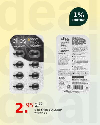 Ellips SHINY BLACK hair vitamin 8 u