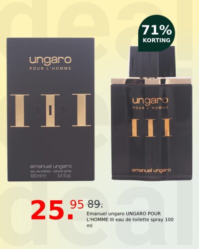 Emanuel ungaro UNGARO POUR L'HOMME III eau de toilette spray 100 ml