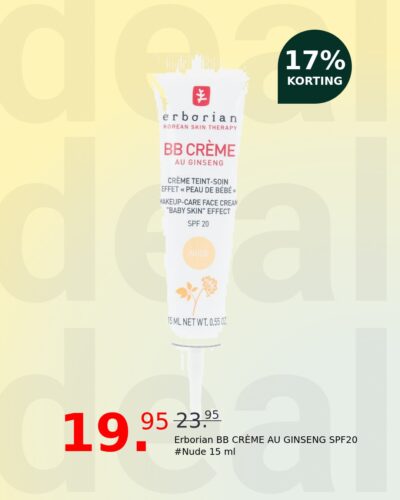 Erborian BB CRÈME AU GINSENG SPF20 #Nude 15 ml