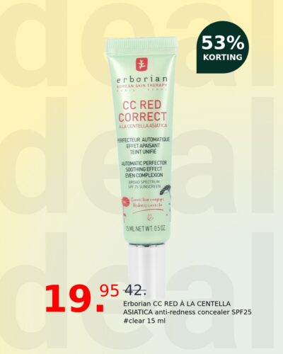 Erborian CC RED À LA CENTELLA ASIATICA anti-redness concealer SPF25 #clear 15 ml