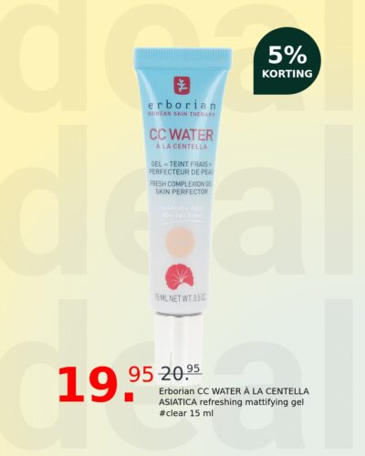 Erborian CC WATER À LA CENTELLA ASIATICA refreshing mattifying gel #clear 15 ml