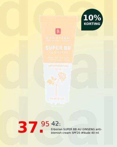 Erborian SUPER BB AU GINSENG anti-blemish cream SPF20 #Nude 40 ml