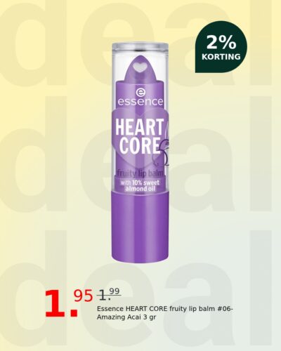 Essence HEART CORE fruity lip balm #06-Amazing Acai 3 gr