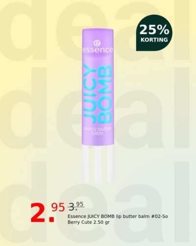 Essence JUICY BOMB lip butter balm #02-So Berry Cute 2.50 gr