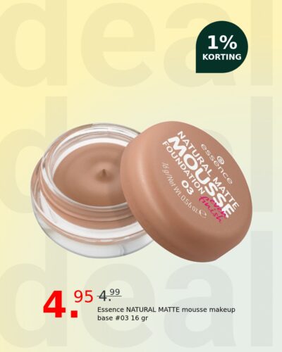 Essence NATURAL MATTE mousse makeup base #03 16 gr