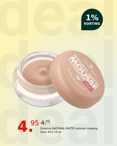 Essence NATURAL MATTE mousse makeup base #15 16 gr