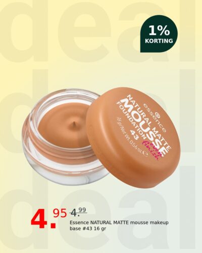 Essence NATURAL MATTE mousse makeup base #43 16 gr