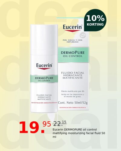 Eucerin DERMOPURE oil control mattifying moisturizing facial fluid 50 ml