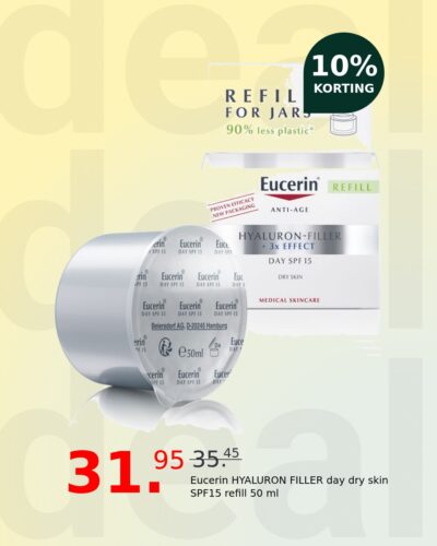 Eucerin HYALURON FILLER day dry skin SPF15 refill 50 ml