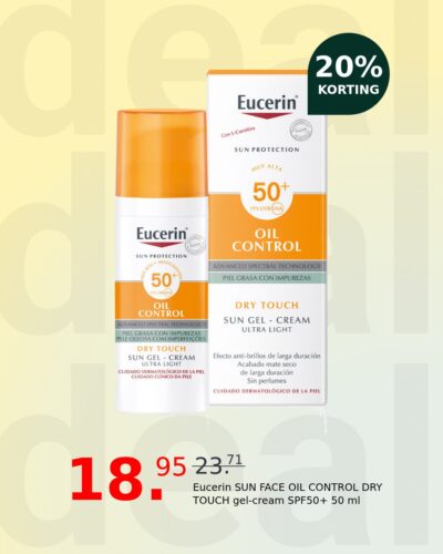 Eucerin SUN FACE OIL CONTROL DRY TOUCH gel-cream SPF50+ 50 ml
