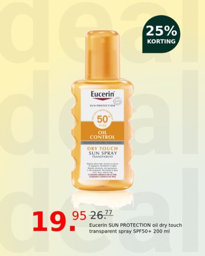 Eucerin SUN PROTECTION oil dry touch transparent spray SPF50+ 200 ml
