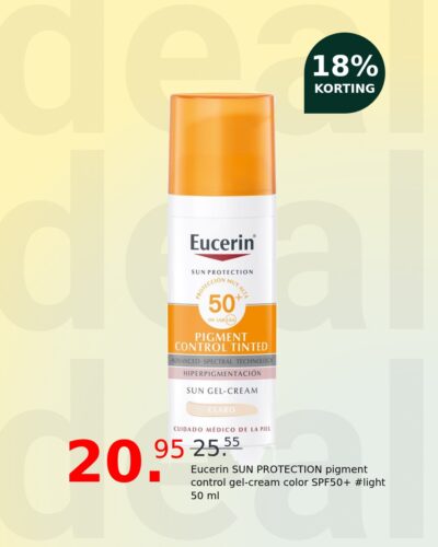 Eucerin SUN PROTECTION pigment control gel-cream color SPF50+ #light 50 ml