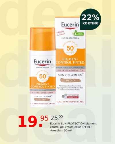 Eucerin SUN PROTECTION pigment control gel-cream color SPF50+ #medium 50 ml