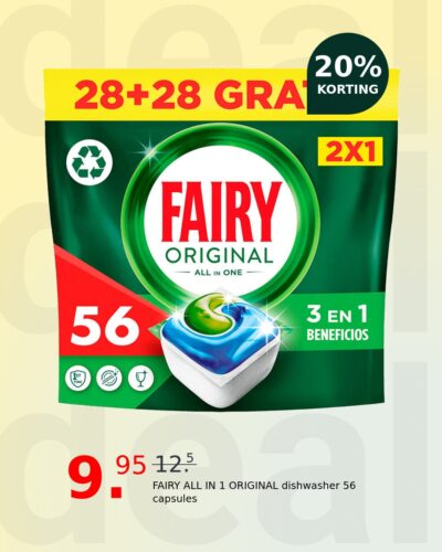 FAIRY ALL IN 1 ORIGINAL dishwasher 56 capsules