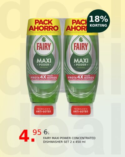 FAIRY MAXI POWER CONCENTRATED DISHWASHER SET 2 x 450 ml