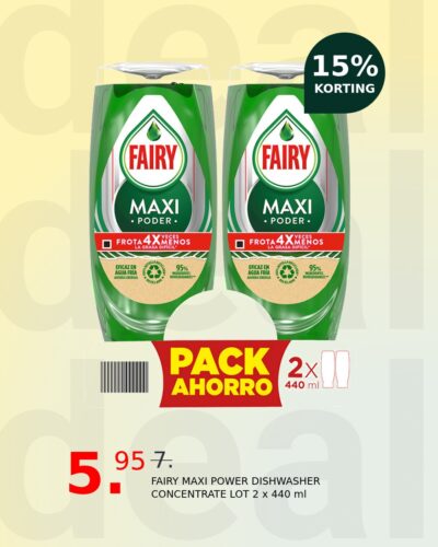 FAIRY MAXI POWER DISHWASHER CONCENTRATE LOT 2 x 440 ml