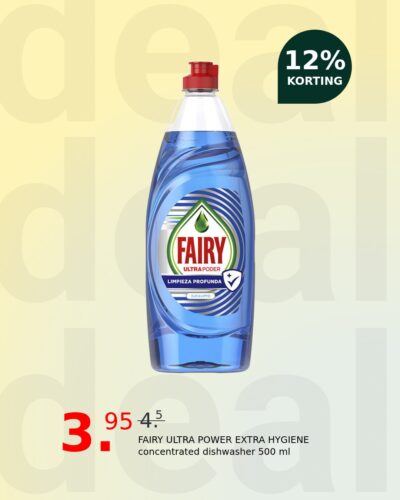 FAIRY ULTRA POWER EXTRA HYGIENE concentrated dishwasher 500 ml
