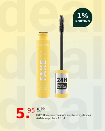 FAKE IT volume mascara and false eyelashes #010-deep black 11 ml