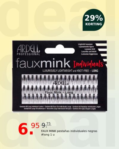 FAUX MINK pestañas individuales negras #long 1 u