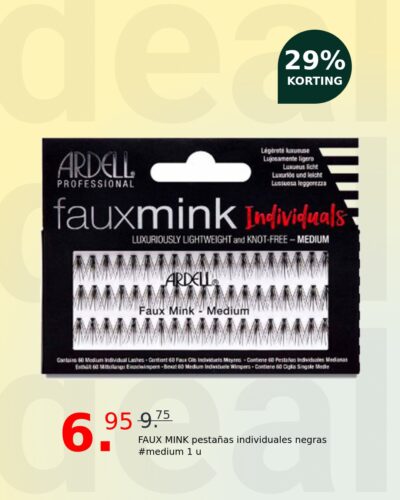 FAUX MINK pestañas individuales negras #medium 1 u