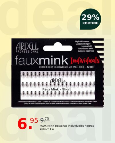 FAUX MINK pestañas individuales negras #short 1 u