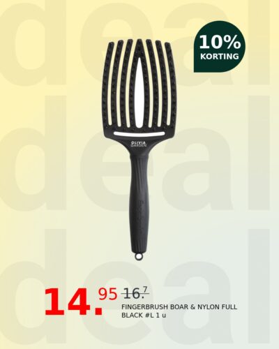 FINGERBRUSH BOAR & NYLON FULL BLACK #L 1 u