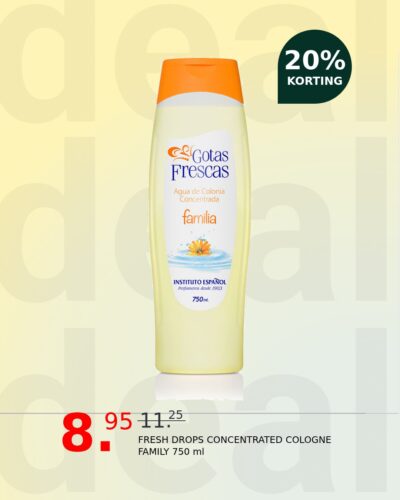 FRESH DROPS CONCENTRATED COLOGNE FAMILY 750 ml