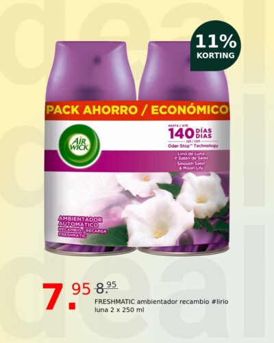 FRESHMATIC ambientador recambio #lirio luna 2 x 250 ml