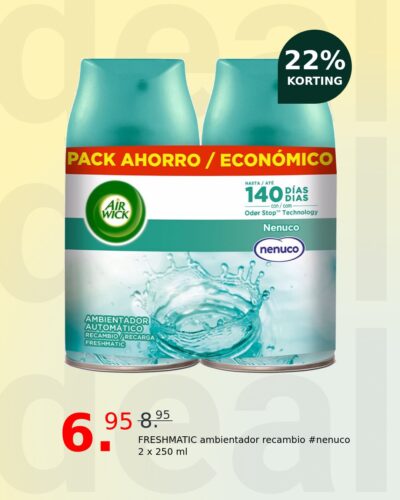 FRESHMATIC ambientador recambio #nenuco 2 x 250 ml