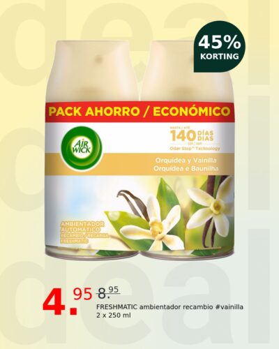 FRESHMATIC ambientador recambio #vainilla 2 x 250 ml