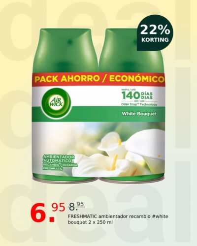 FRESHMATIC ambientador recambio #white bouquet 2 x 250 ml