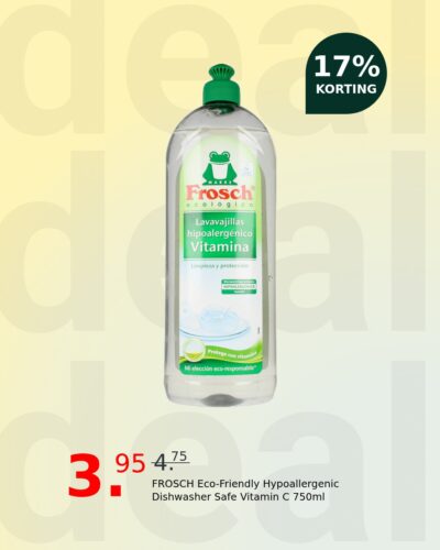 FROSCH Eco-Friendly Hypoallergenic Dishwasher Safe Vitamin C 750ml